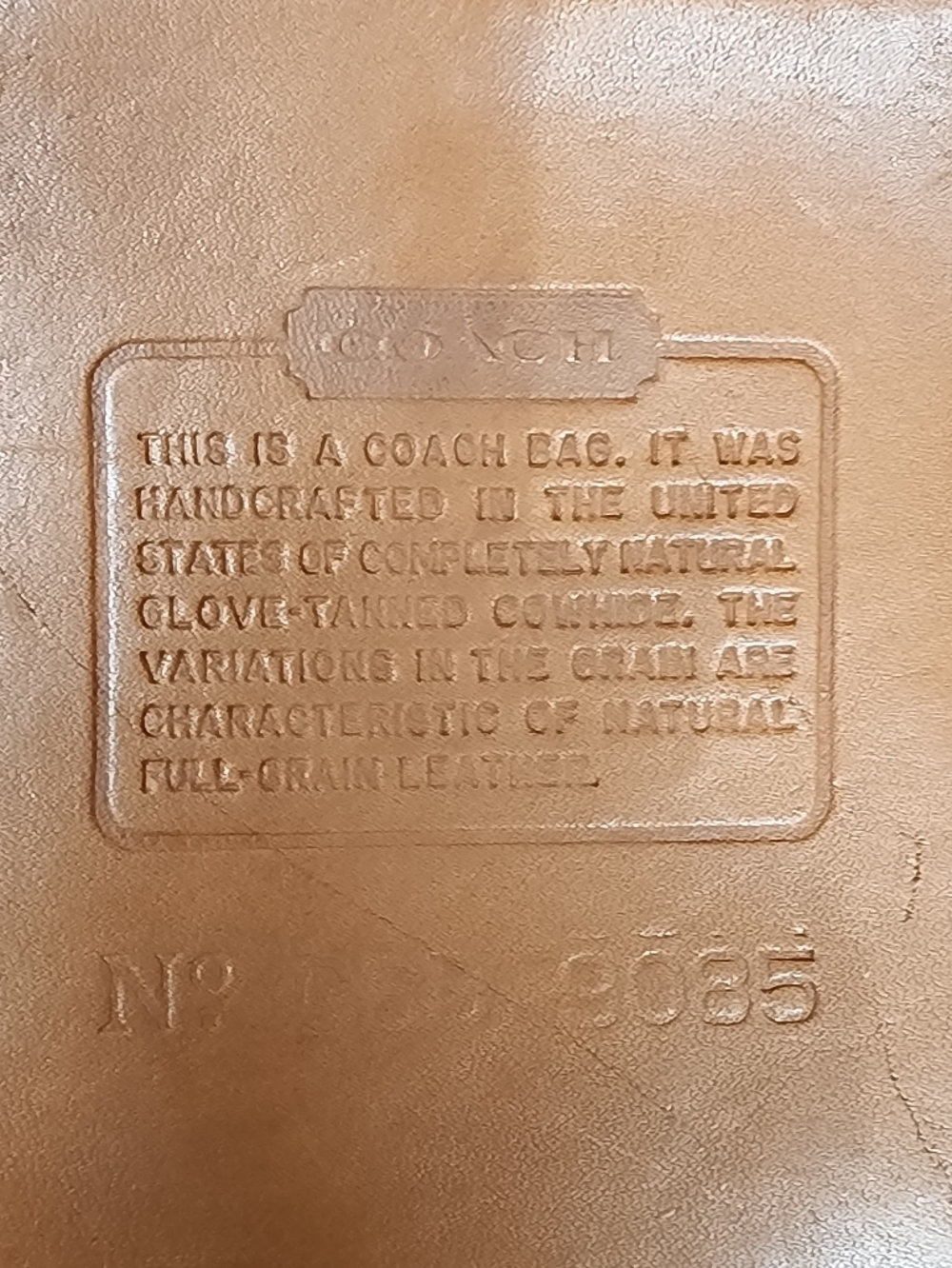 Vintage Coach British Tan Duffle Sac #9085 - Picture 6 of 14
